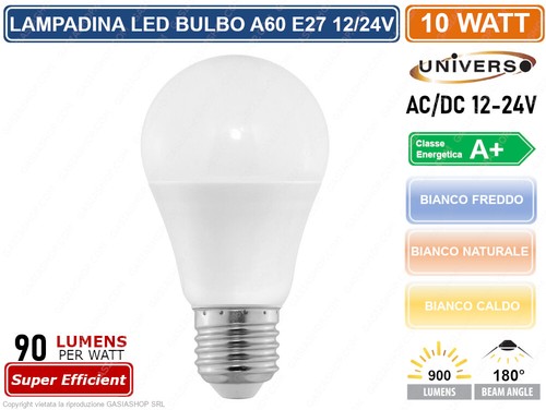Lampadina led e27 12v - e27,