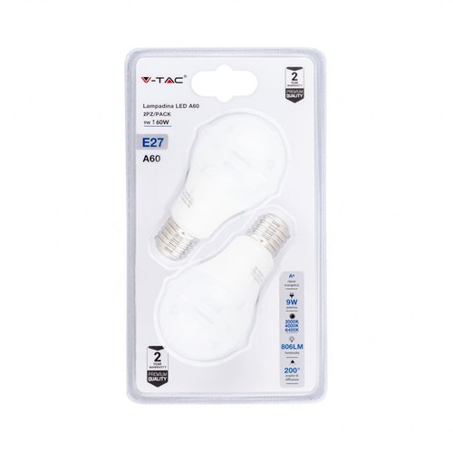 Lampadina led e27 luce - 9w,