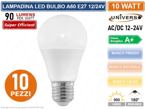 Kit lampadine led e27 dc - kit, 10
