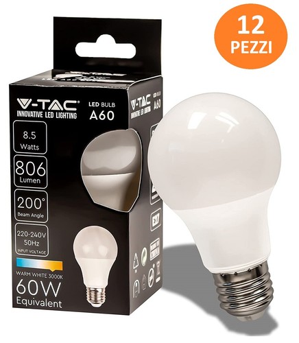Lampadine led e27 a60 5w - 12,