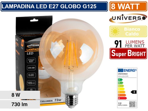 Lampadina led globo g125 e27 - lampadina,